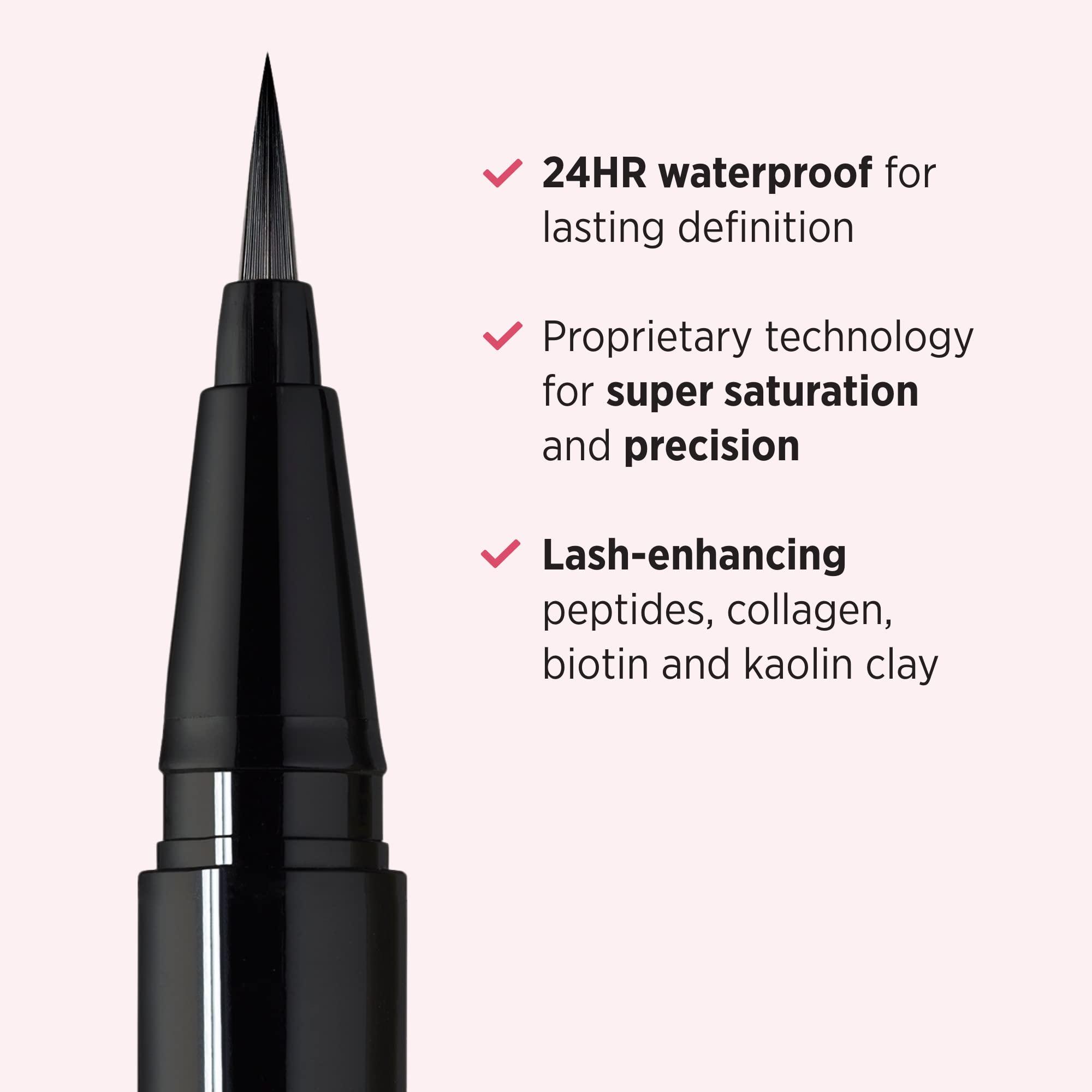 IT Cosmetics IT Cosmetics Superhero Liquid Eyeliner Pen, Black - 24-Hour Waterproof Formula Wont Smudge or Fade - With Peptides, Collagen, Biotin & Kaolin Clay - 0.03 fl oz