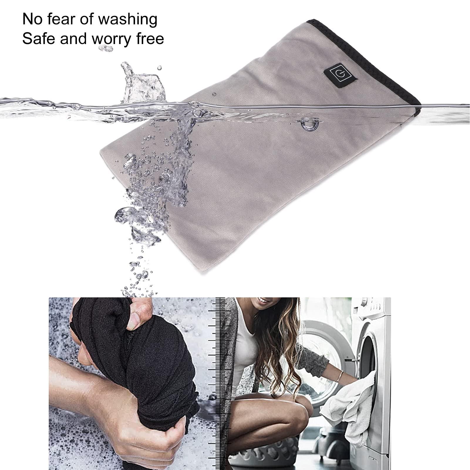 Brrnoo Heated Gloves,3 Settings Electric Heated Mittens Gloves for Arthritis and Hand, Hand Warmer Gloves for Spa Hand Care Women Beauty Nail Art Manicure (Grey)