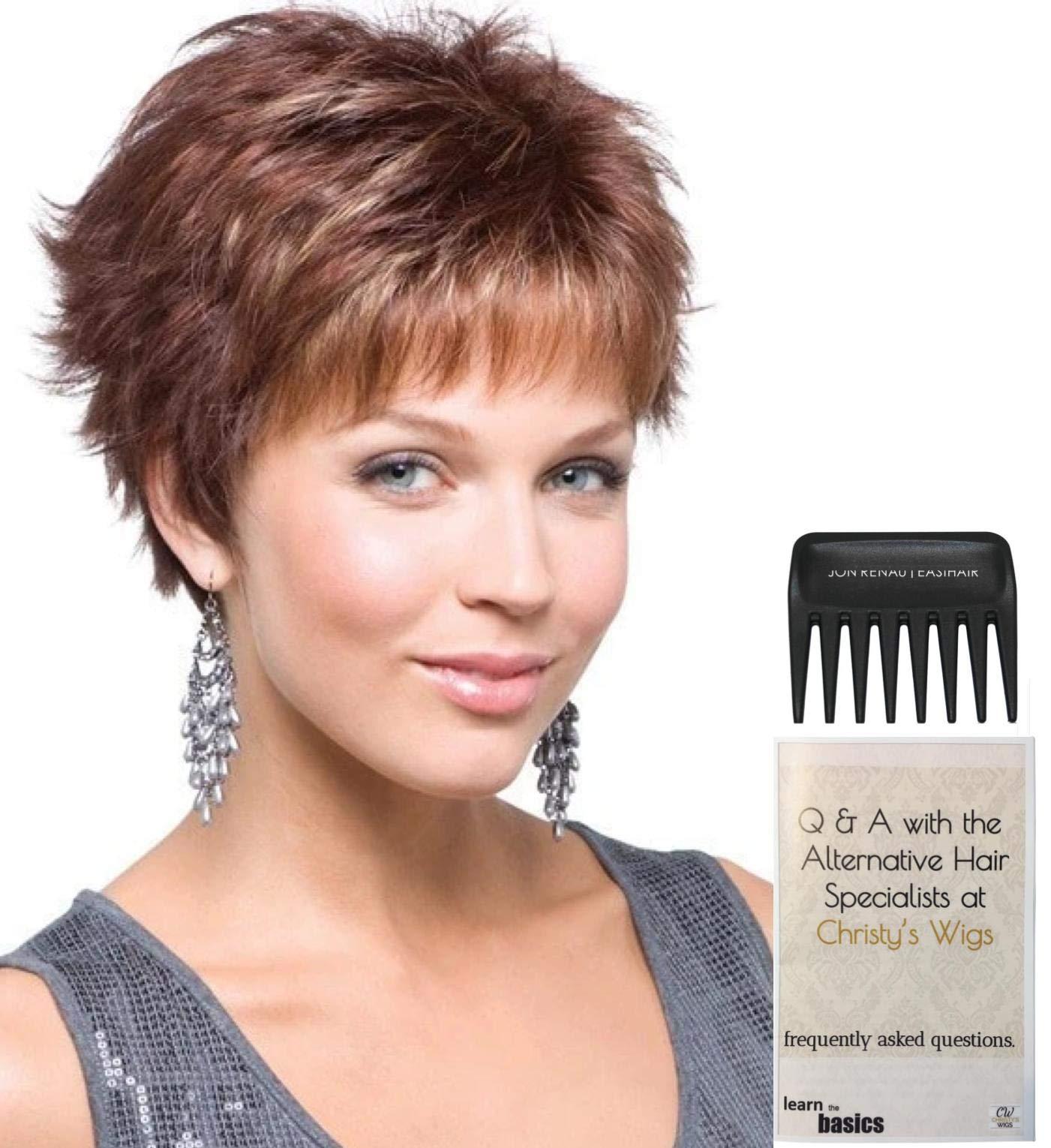 Rene of Paris & Christy's Wigs Bundle - 3 items: Lizzy Wig by Rene Paris, Christy\'s Wigs Q & A Booklet & Wide Tooth Comb - Color:CREAMY BLONDE