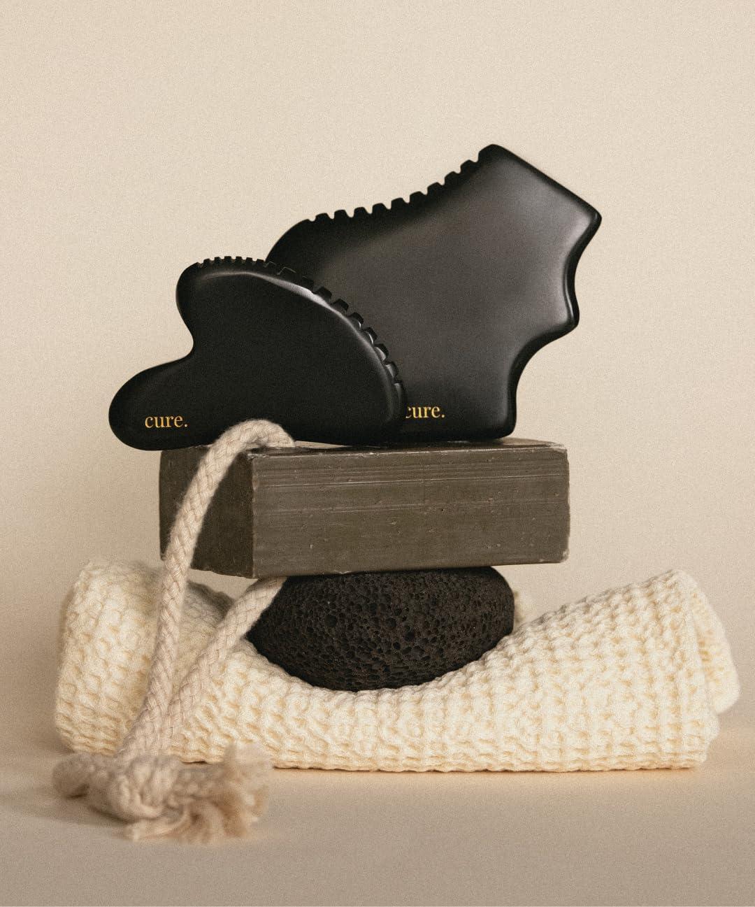 cure. CURE. Premium Natural Bian Stone Gua Sha for Body & Bian Heart Gua Sha for Face