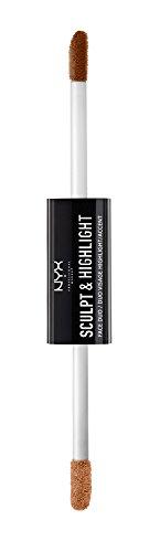 NYX PROFESSIONAL MAKEUP NYX Professional Makeup Sculpt & Highlight Face Duo, Cinnamon/Peach, 0.34 Ounce