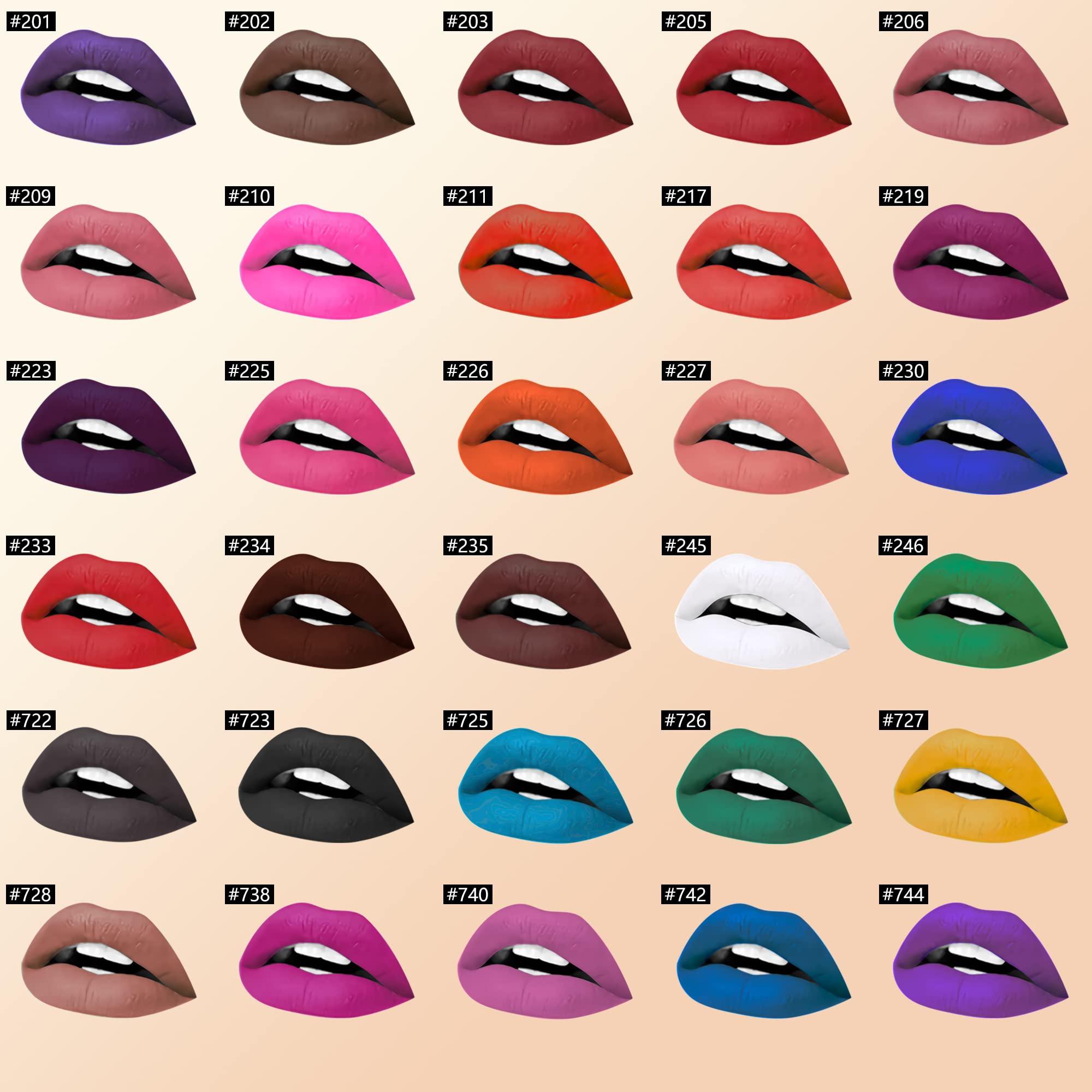 7V HOME BEAUTY 7V HOME BEAUTY Black Matte Liquid Lipstick, Long Lasting High Pigmented Non-stick Waterproof Black Lipstick (5ml, 723)