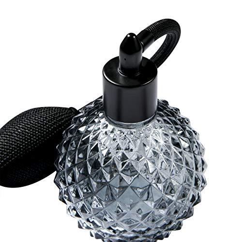 Beautyflier Beautyflier 3.4 Oz Vintage Style Clear Glass Empty Refillable Perfume Bottle with Long Tassel (Black)