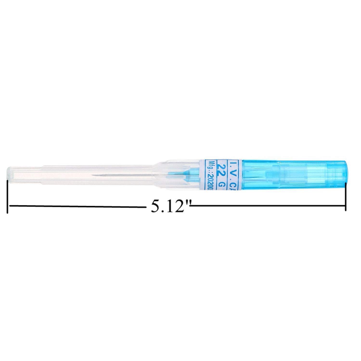 JY Factory Generic Piercing Needles 5PCS 22G IV Catheter Needles Kit Piercing for IV Start Kits Ear Nose Piercing Needles Supply 22G blue
