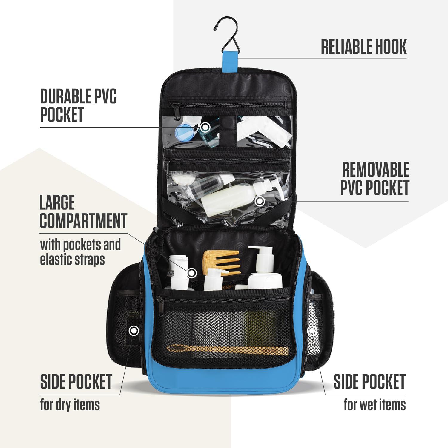 VENTURE 4TH VENTURE 4TH Travel Toiletry Bag & Quick Dry Towel Set - Ideal Travel Bundle for Camping, Hiking, Backpacking and Business Trips - Size M Travel Towel