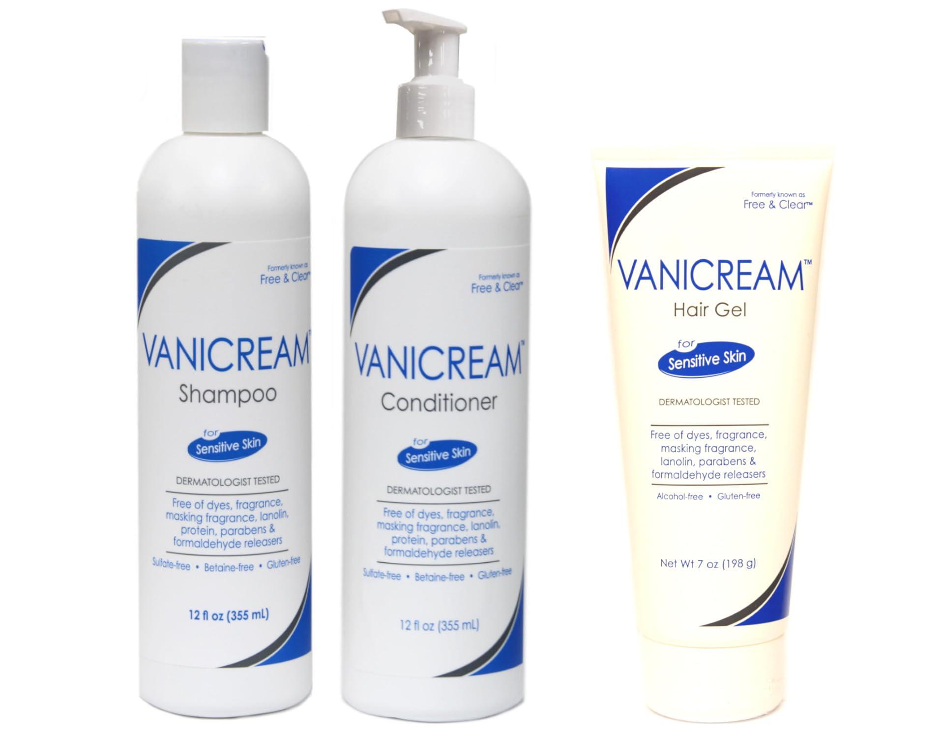 Vanicream Vanicream Set: Shampoo 12 oz Conditioner 12 oz Styling Gel 7 oz