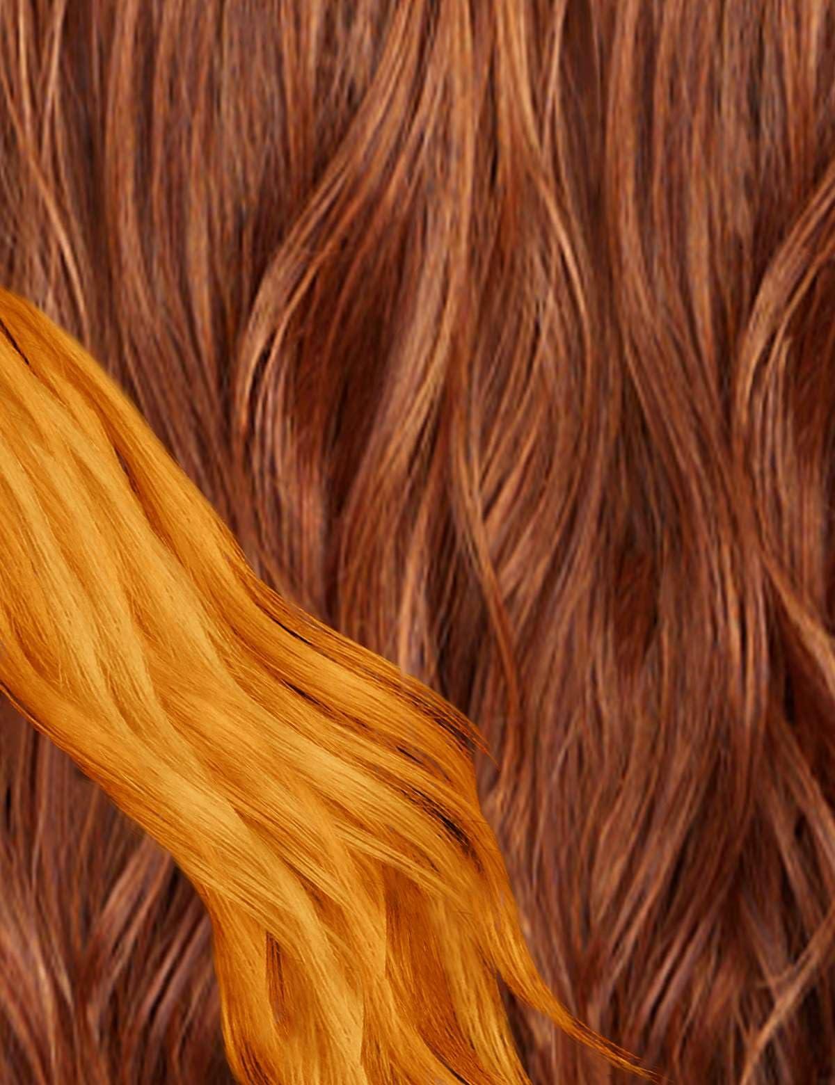 Outre Outre 5X5 Lace Closure Wig - Human Hair Blend - Glam Curls 24\" (GINGER COPPER KISS)