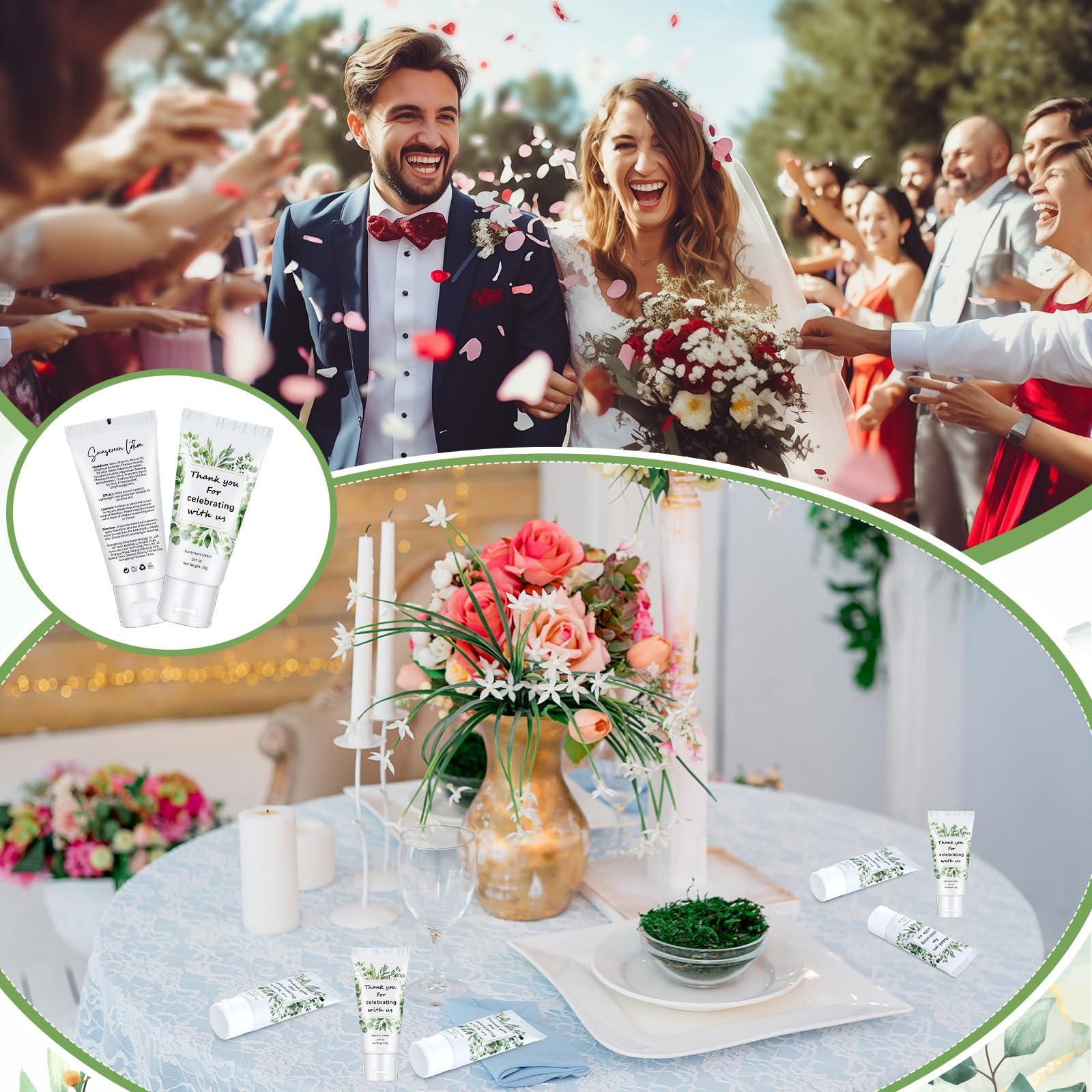 Dansib Dansib 12 Pcs Mini Sunscreen Bulk for Summer SPF 30 Water Resistant Sunscreen Lotion Bulk for Thank You Gifts Wedding Bridal Shower Favors Travel for Wedding Party (Eucalyptus)