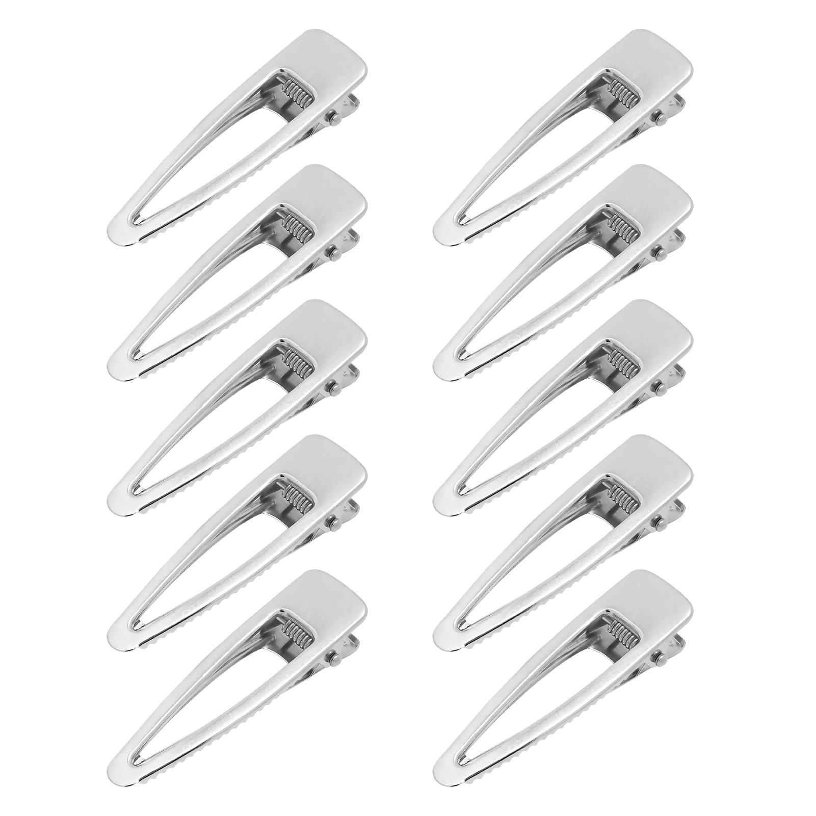 POMCOUS 20PCS Silver Metal Duckbill Hair clips for Women Thin Hair,Diy Anti-slip Styling Barrettes for Thick hair,No Crease Duck Billed Hair Clip for Girls (Basic model 1)