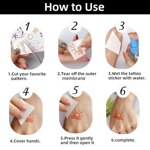 Anomocia 23 Pcs Brown Henna Tattoo Kit Waterproof Temporary Fake Tattoo Stickers for Women Girls DIY on Body Face Arms Legs