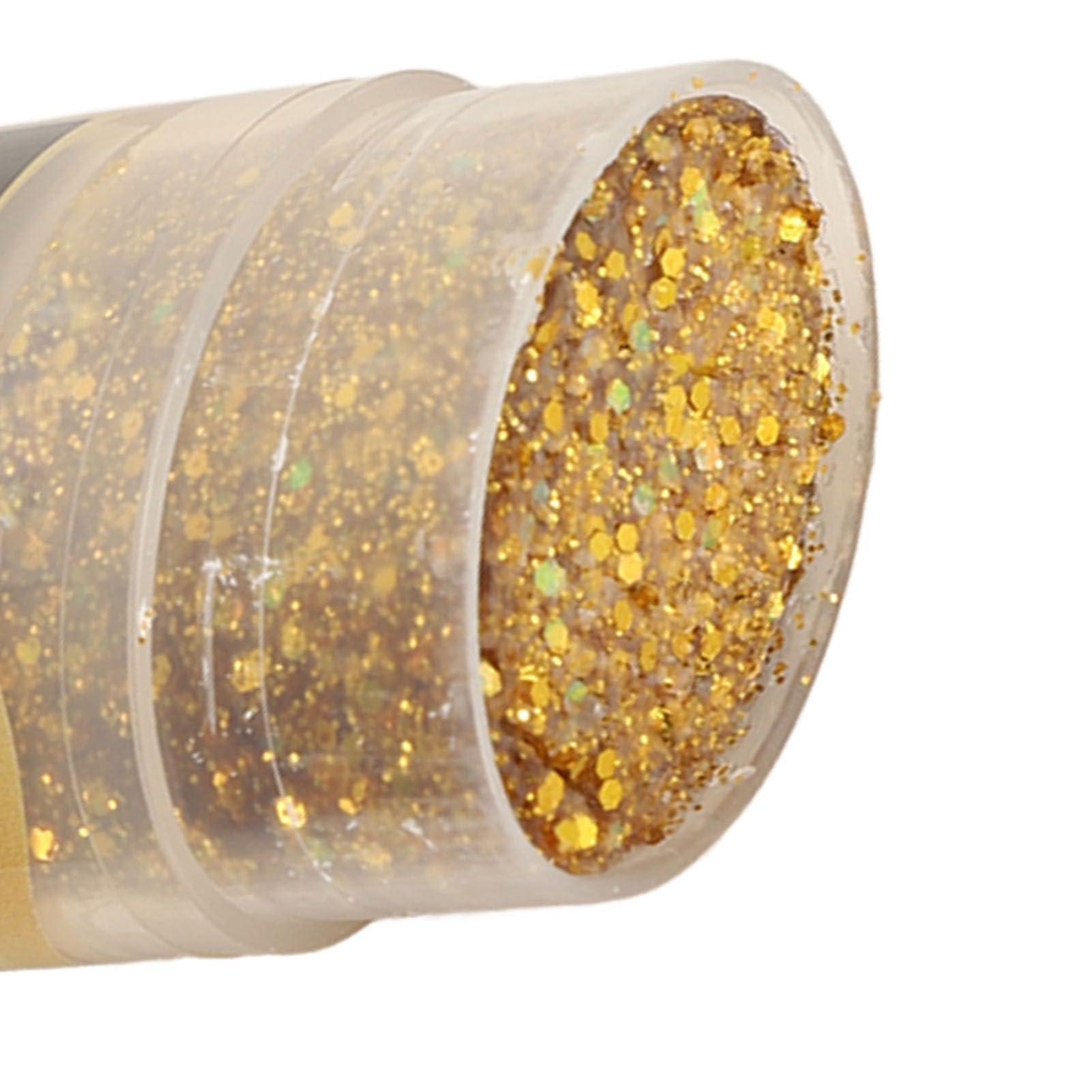ZAICOLER Glitter Stick, Hair Glitter Gold Body Glitter Stick Safe Holographic Sequins Paint Sparkling Face Glitter Gel Makeup Body Glitter for Face Body Hair Eyes Lip 0.6oz