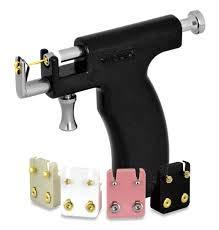 BEAUTY MADE EASY Beauty Made Easy Universal ear piercing kit with 24 pairs mix of all styles in 24k gold hypoallergenic instrument gun