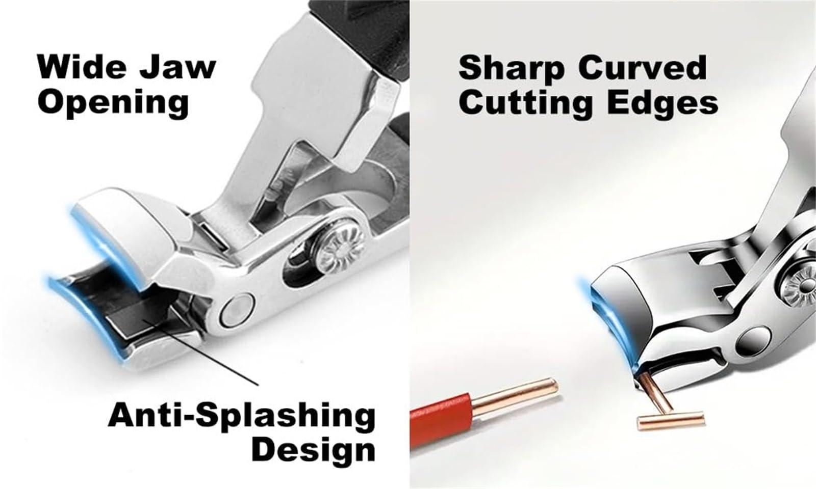 ZENKLET Clipmaster Pro Toenail Clippers, Outfany Clipmaster Pro Nail Clippers, Clipmaster Pro, Clip Master Pro Toenail Clipper, Large Angled Head Toenail Clippers with Wide Opening (2Black-a)