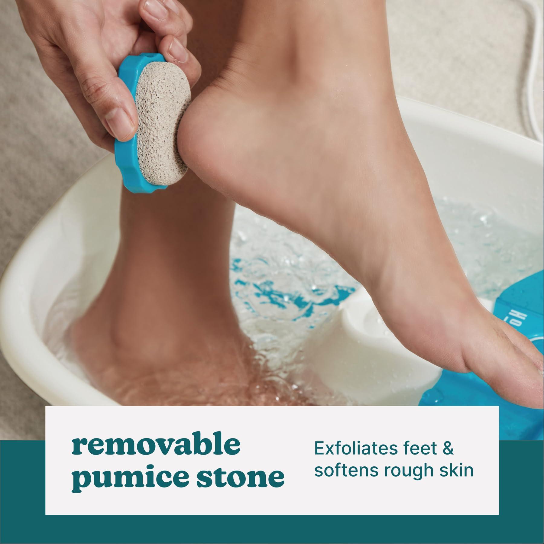 Homedics HoMedics Bubble Mate Foot Spa, Toe Touch Controlled Foot Bath with Invigorating Bubbles and Splash Proof, Raised Massage nodes and Removable Pumice Stone