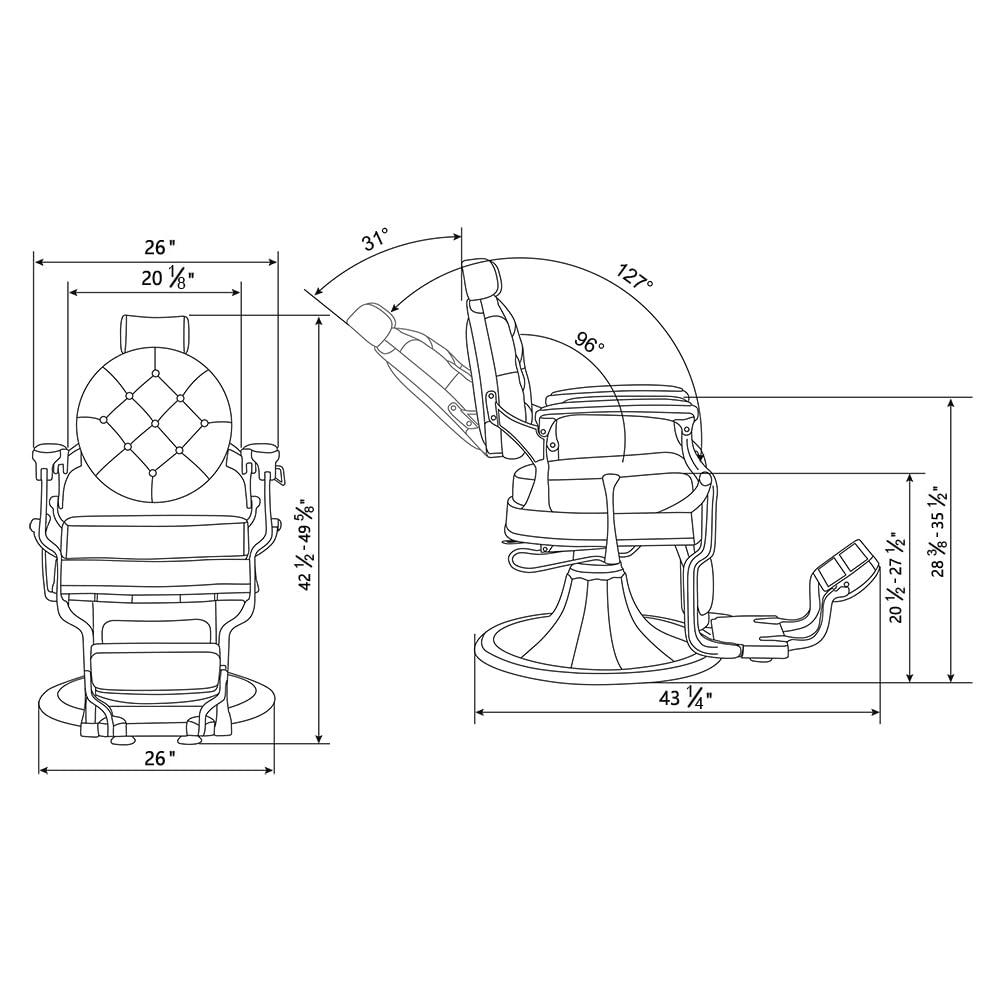Dir Hydraulic Barbershop Chairs Heavy Duty Barber Chairs Viking