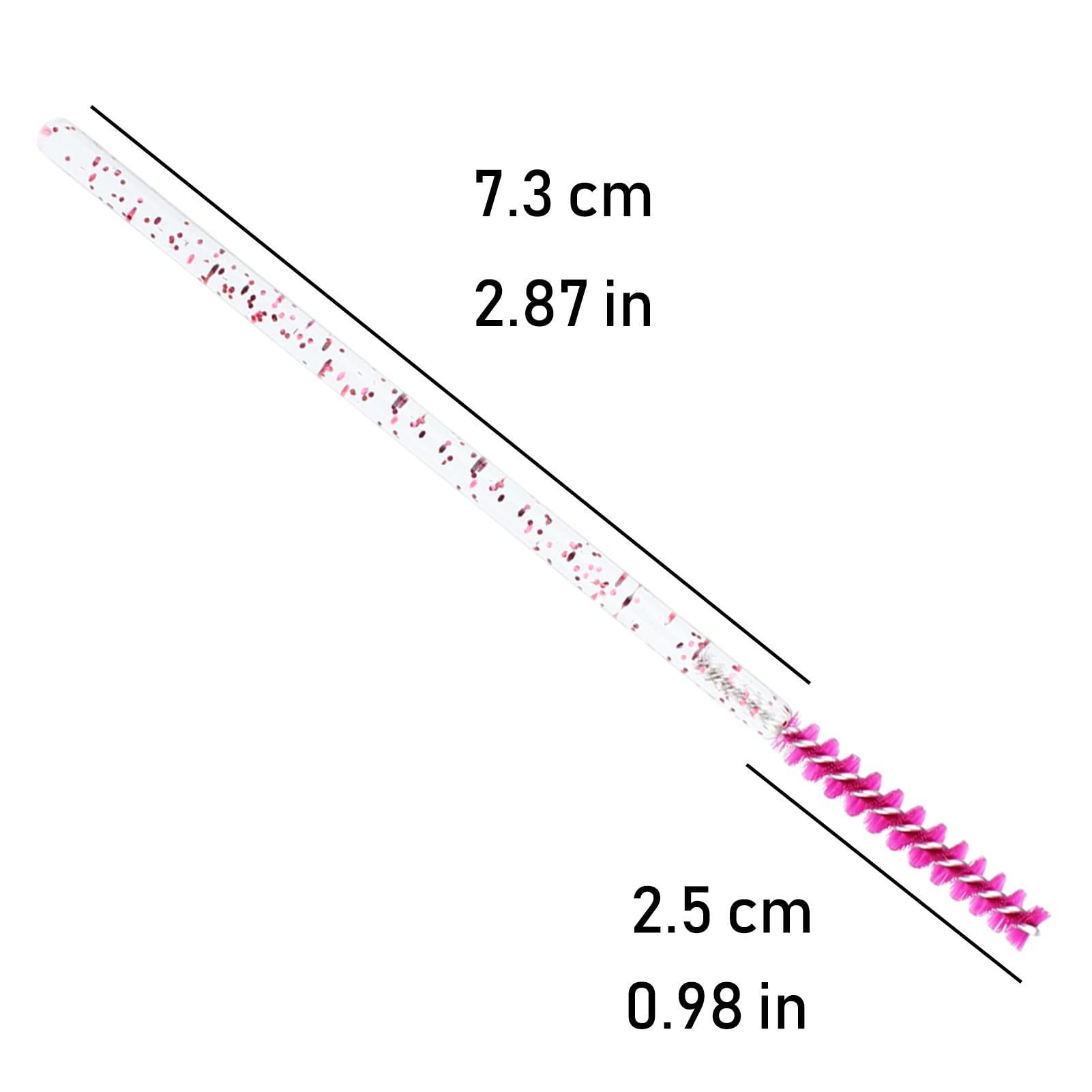 SenRocc 200pcs Skinny Mascara Wands Mini Spoolie Brushes Disposable Crystal Eyelash Brushes Thin Mascara Wands Micro Brush Lash Extension Supplies Lashes Extension Tools(Skinny-(Warm)-200)