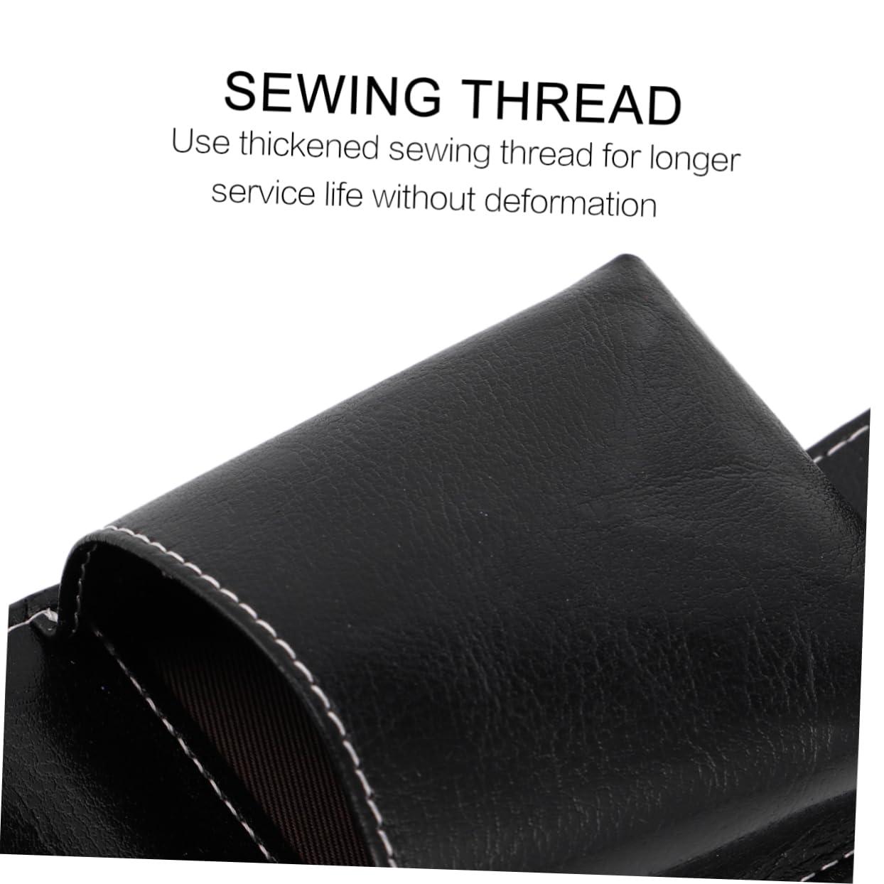 SOESFOUFU SOESFOUFU Leather Makeup Case Mirror Portable Travel Lipstick Pounch Holder for Women