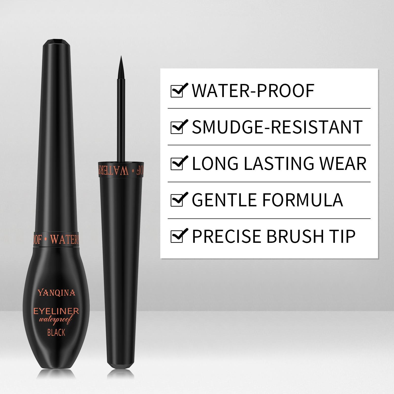 QIC QIC Eyeliner Pencil Eye Liner Pen,Waterproof & Smudge-proof Liquid Eyeliner for Women Girl Matte Long Lasting Eye Makeup Looks-Black