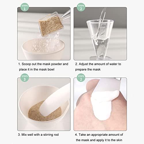 Pongnas Face Mask Mixing Bowl Set, DIY Facial Mask Tool Silicone Brush Soft Bristle Brush Mixing Bowl Mask Applicator Measuring Cup Set