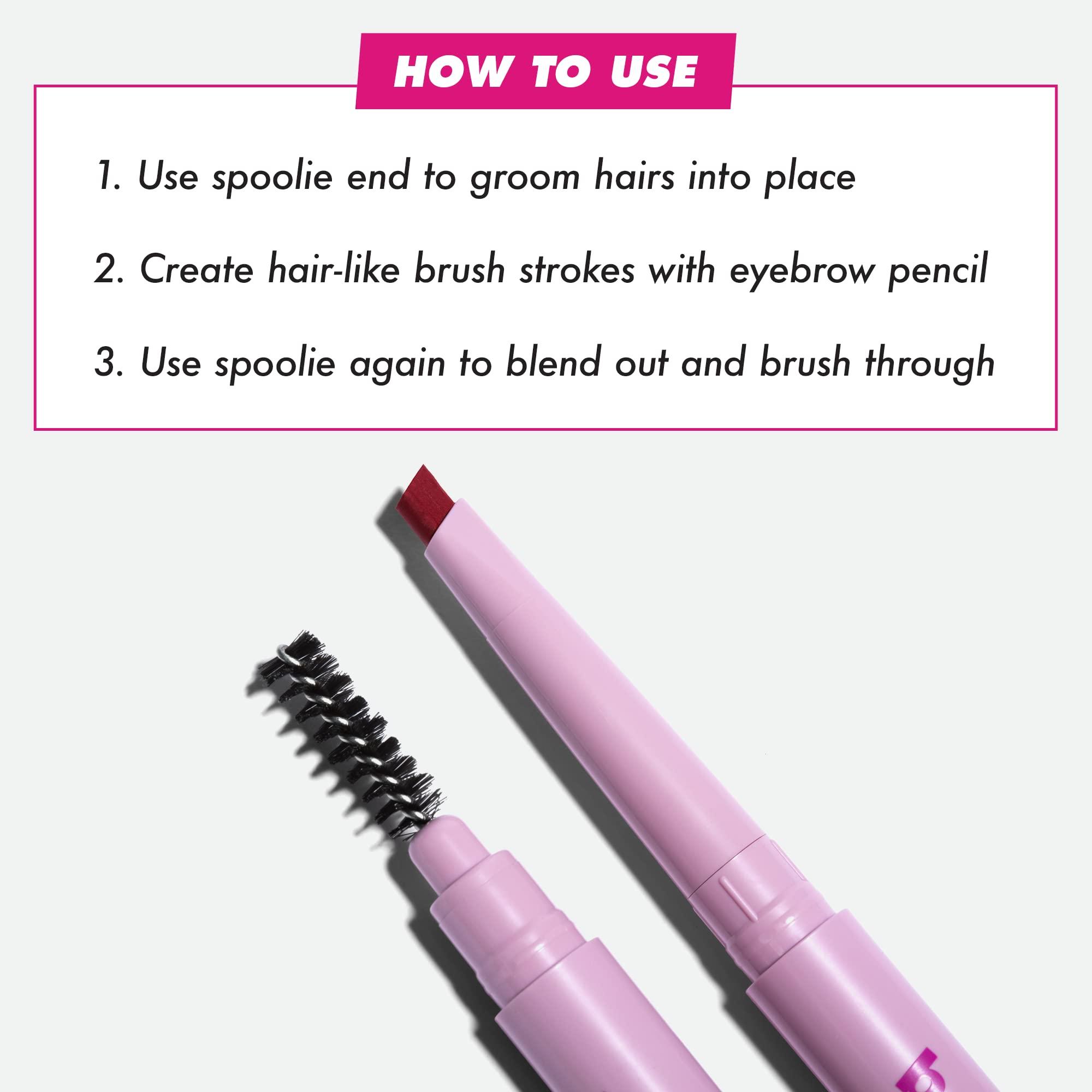 Lime Crime Lime Crime Bushy Brow Pomade Pencil, Valentine (Crimson Red) - 2-in-1 Brush & Pomade Pencil Gives Eyebrows Volume & Texture - Long-Lasting, Defining & Smudge-Proof - Vegan, Cruelty-Free