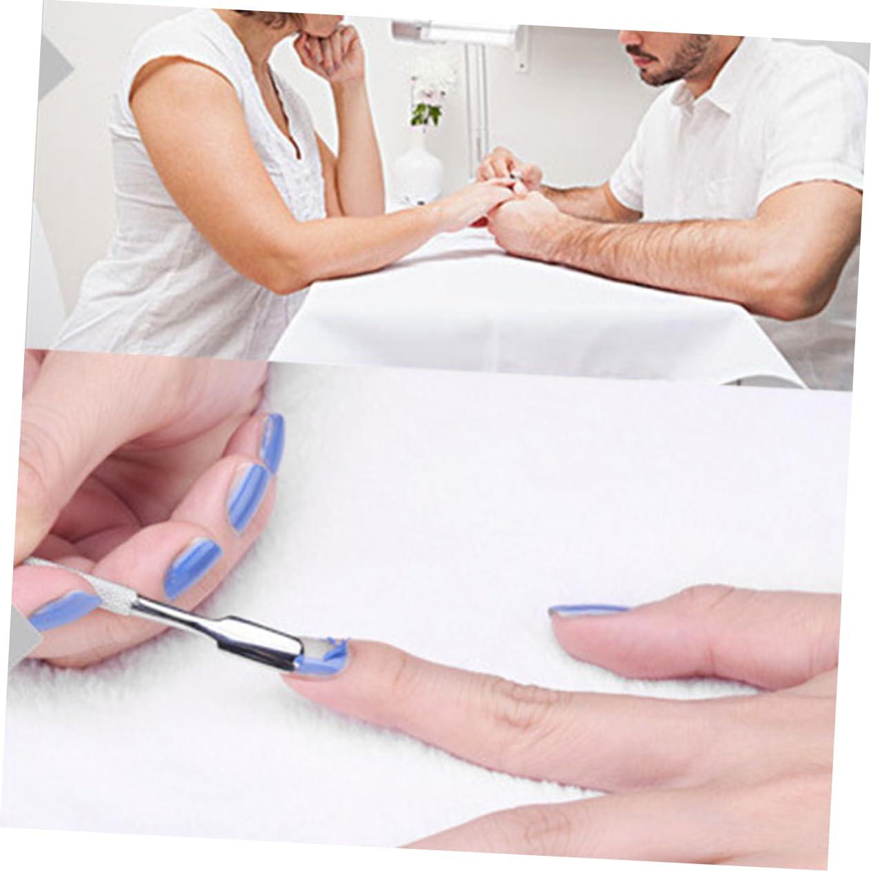 POPETPOP POPETPOP Art Tools Cuticle Pusher Spoon Set Stainless Steel 10cm for Manicure Pedicure