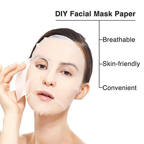 ZMBeautk 100 pcs Compressed Facial Mask Sheet Beauty DIY Disposable Mask Paper Natural Cotton Skin Care Wrapped Masks Normal ThickGet a Small Mask Bowl, Mask Brushes