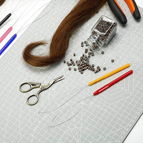 Chinco 10 Pack Wooden Hair Extension Loop Needle Threader Pulling Hook Tool and Bead Device Tool for Hair or Feather Extensions (Multicolored Loop Tools)