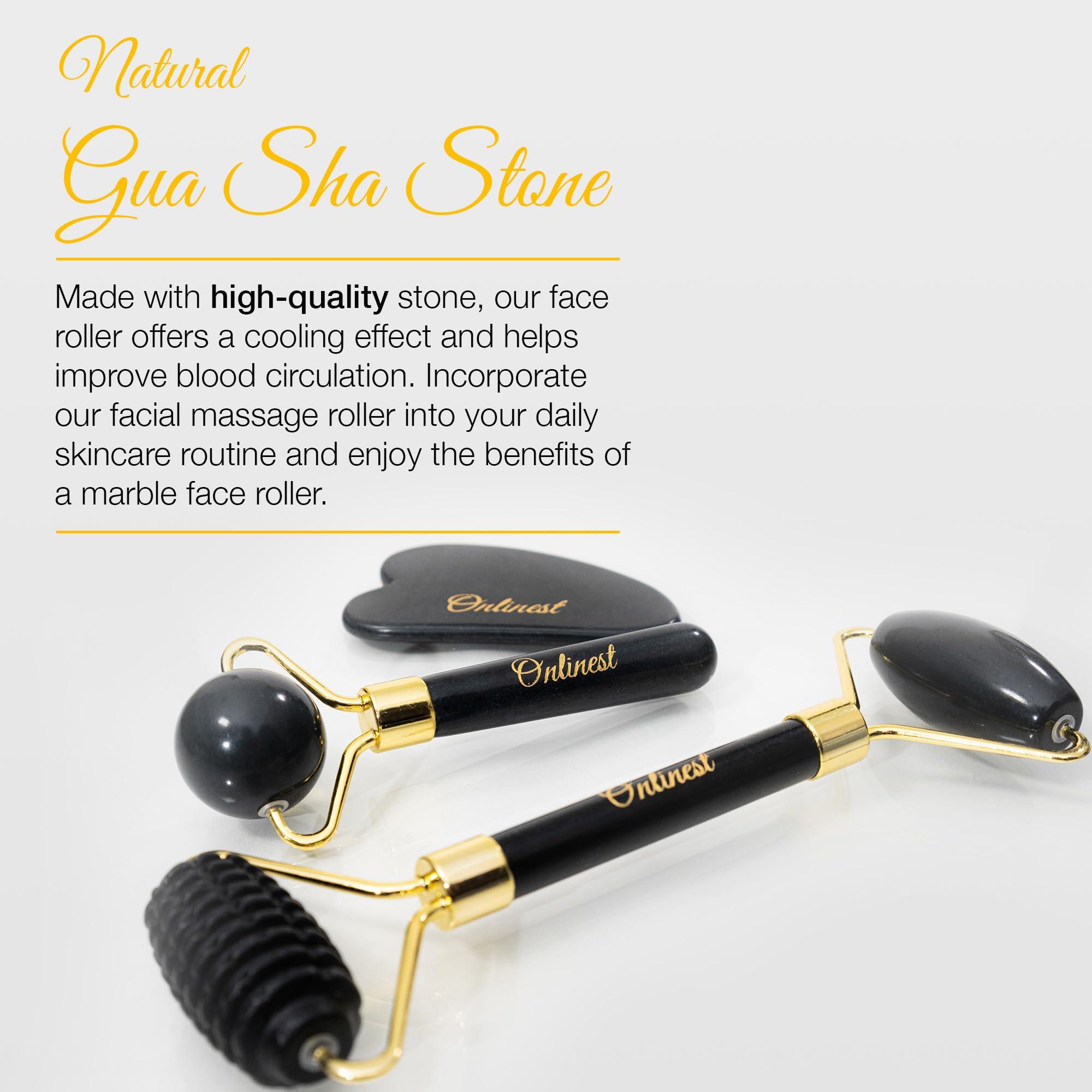 Generic 3in1 skin care tool set. Ultimate Facial Rejuvenation Companion. Facial massage. Face lift. Facial roller. Massage set. Natural skin care. Neck roller. Gua Sha set.