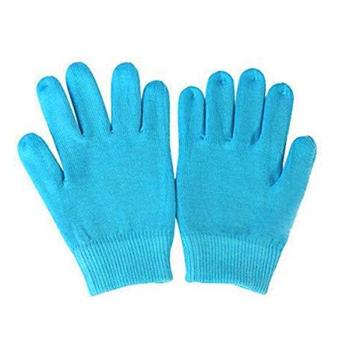 AnHua AnHua 1 Pair Gel SPA Moisturizing Gloves Soft Cotton Moisturizing Whitening Exfoliating Foot Mask Smooth Skin Care Dry Treatment (Blue)