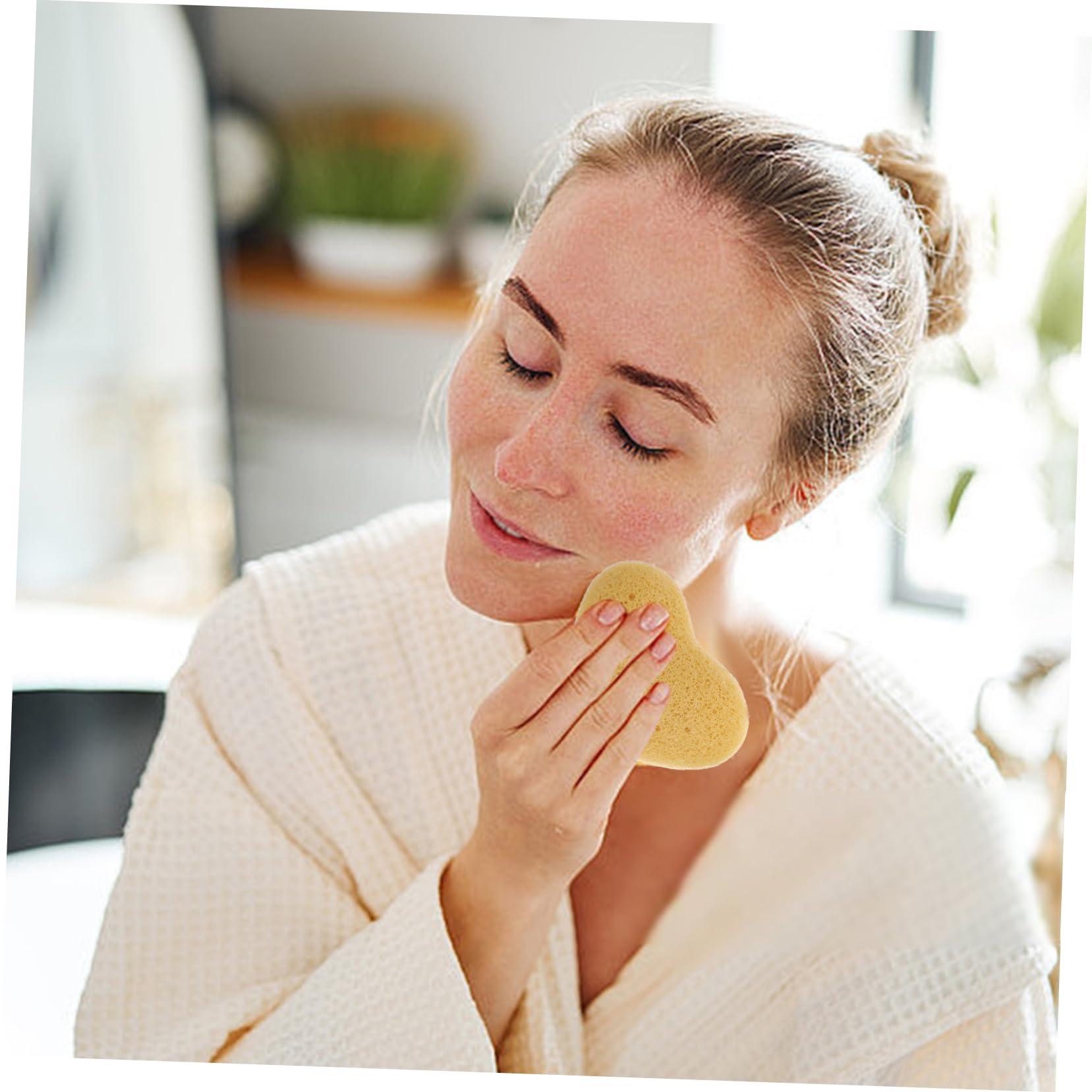 HAKIDZEL HAKIDZEL Sponges 3pcs Facial Face Cleaning Pad Facial Essentials Facial Cleansing Pads Heart Shaped Face Cleansing Pads Thicken Supplies Sponge Facial Sponges