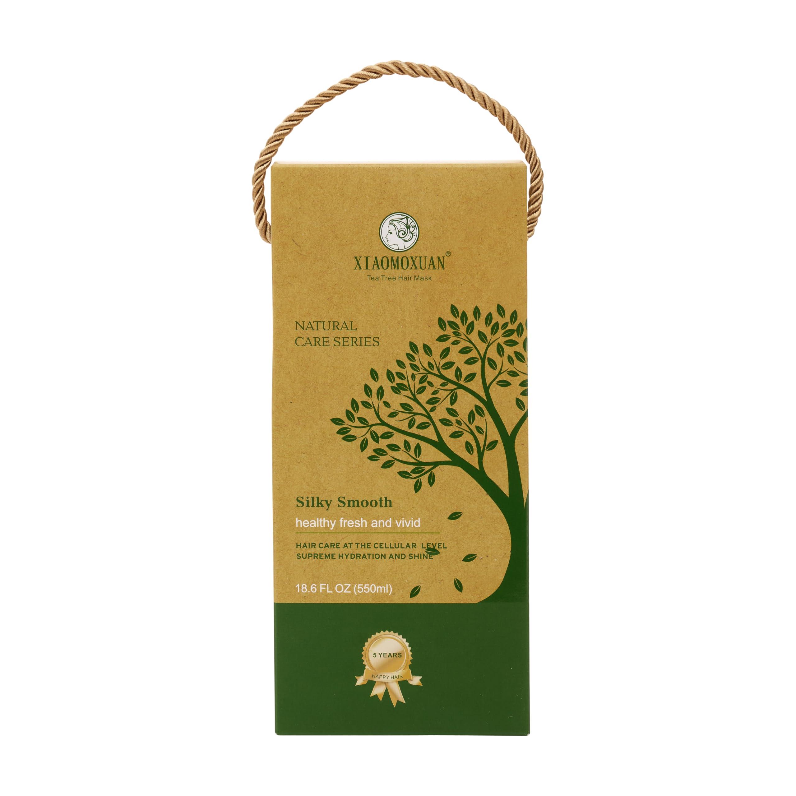 Xiaomoxuan Xiaomoxuan Moisturizing Hair Mask Silky Smooth - Natural Tea Tree Oil Hair and Scalp Nourishing - Deep Hydrating for Dry Hair Breakage and Split Ends Repair - Vitamin Hair Mask Frizz Treatment