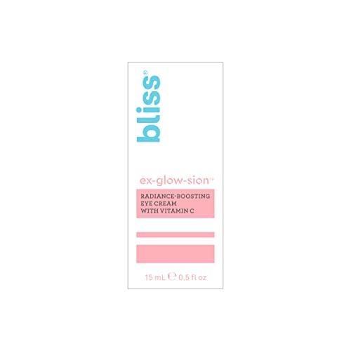 Bliss Bliss Ex-glow-sion Eye Cream | Facial-Brightening Eye Cream with Vitamin C | Moisturizing | Vegan | Cruelty-Free | Paraben-Free | 0.5 fl. oz