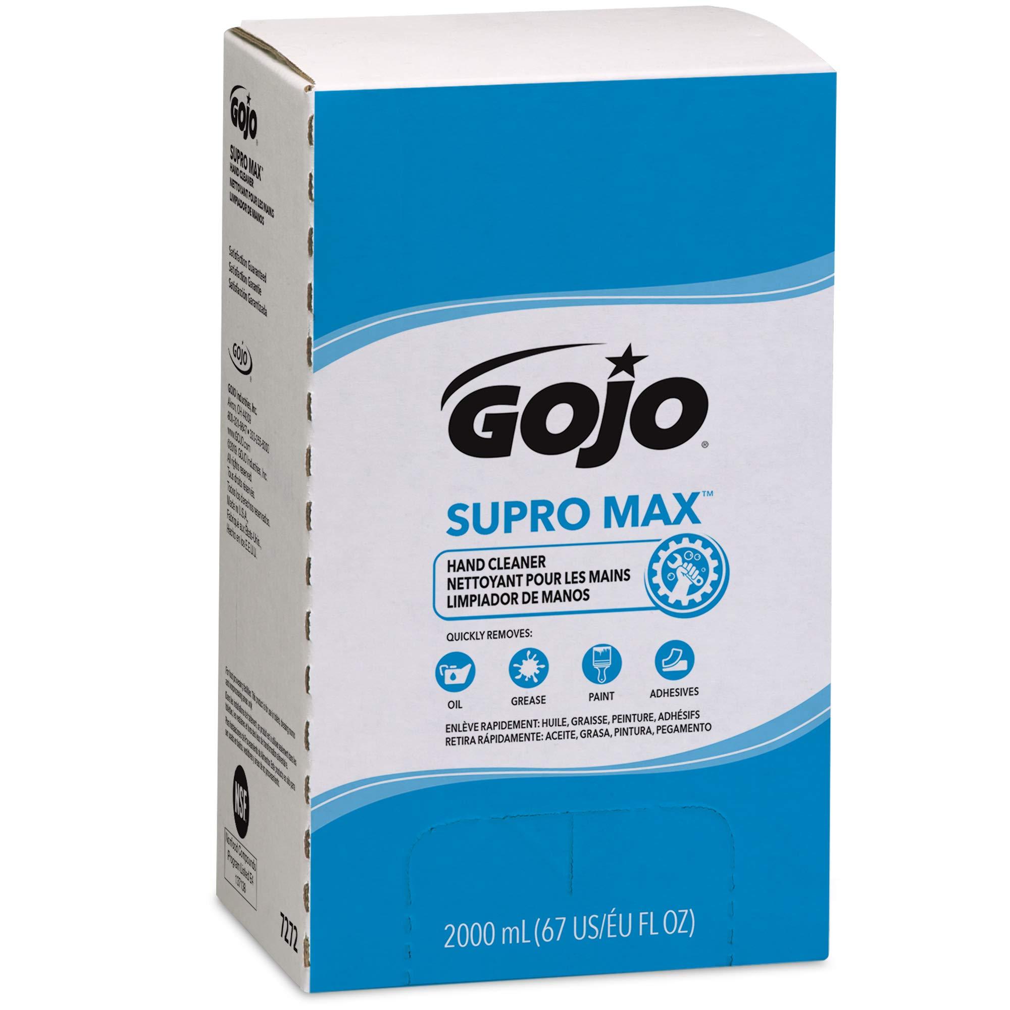 GOJO GOJO 7272-04 SUPRO Max Hand Cleaner, 2000Ml Capacity Pouch, Tan, 8.75 mm Height, 5.125 mm Width, 2000 mL
