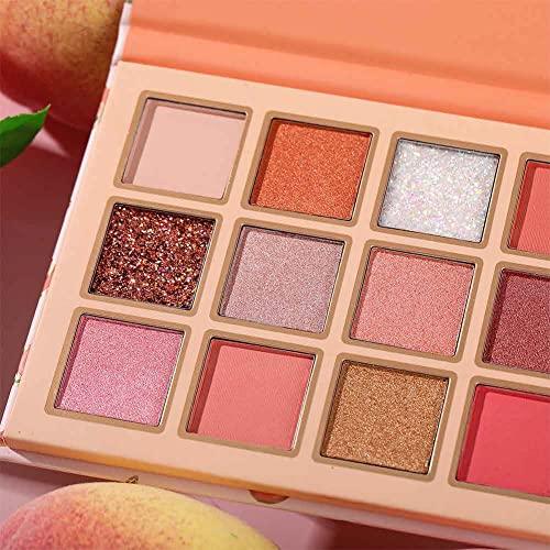 Tintark Tintark Peach Please 18 Colour Eyeshadow Palette for Beauty - Eyeshadow Cosmetics with Matte Metallic Sparkle Shimmer Pink & Highlighter Eye Makeup for Girls & Powder Eye Shadow Pallet