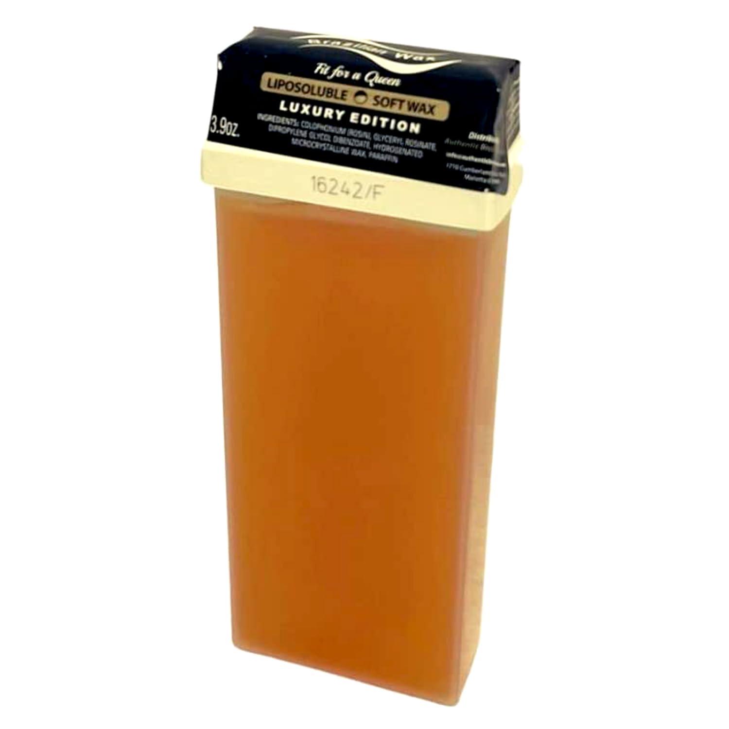 Brazilian Wax by Andreia Authentic Brazilian Wax by Andreia Roll on Soft Wax for Hair Removal - Depilatory Wax Roller for Whole Body - For All Skin Types - Refillable & Ready to Use Wax Applicator Roller 3.9 oz. (110ml)