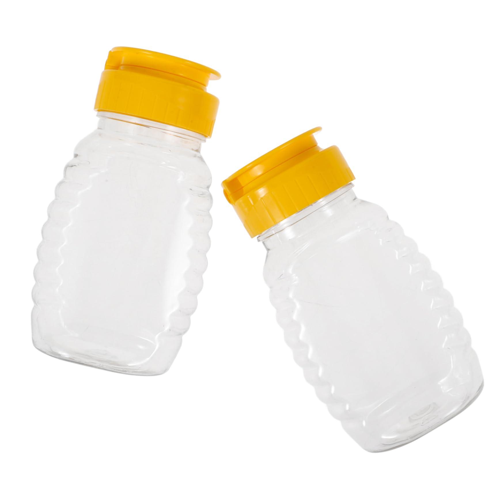 balacoo Balacoo 8 Pcs Honey Squeeze Bottle Refillable Honey Jars Clear Honey Jar Travel Condiment Containers Honey Holder Sauce Squeeze Bottle Honey Dispenser Bottle Transparent Plastic re-usable