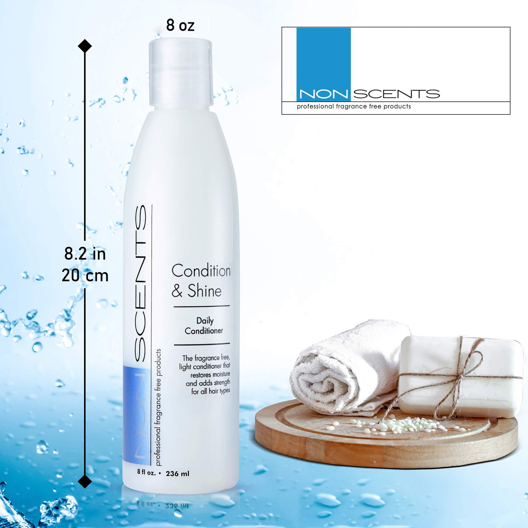 Nonscents Professional Fragrance Free Products Nonscents Original Formula Natural Conditioner for Dry Hair, Cleansing for Women & Men, Cruelty-Free & Sulfate-Free Unscented, Made in USA