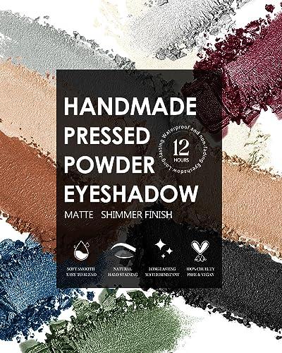HOOMUSS HOOMUSS Single Grey Matte Eyeshadow Handmade Bold Eye Sahdow Pressed Powder Palette, High Pigmented & Long Lasting, Intense Color Grey Eyeshadow (Grey)