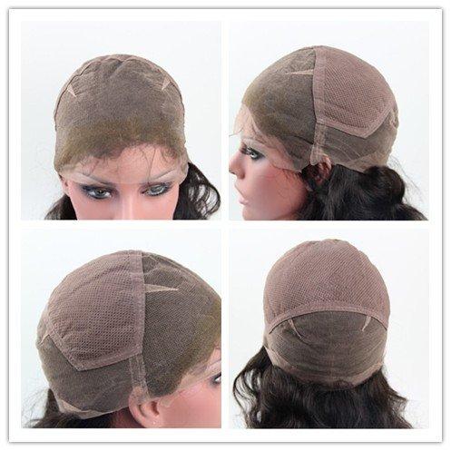 DaJun High-Quanlity Invisible Part Short Human Hair Lace Wigs African American Wigs 150% Density Real Malaysian Virgin Remy Human Hair Deep Wave Curly 16"