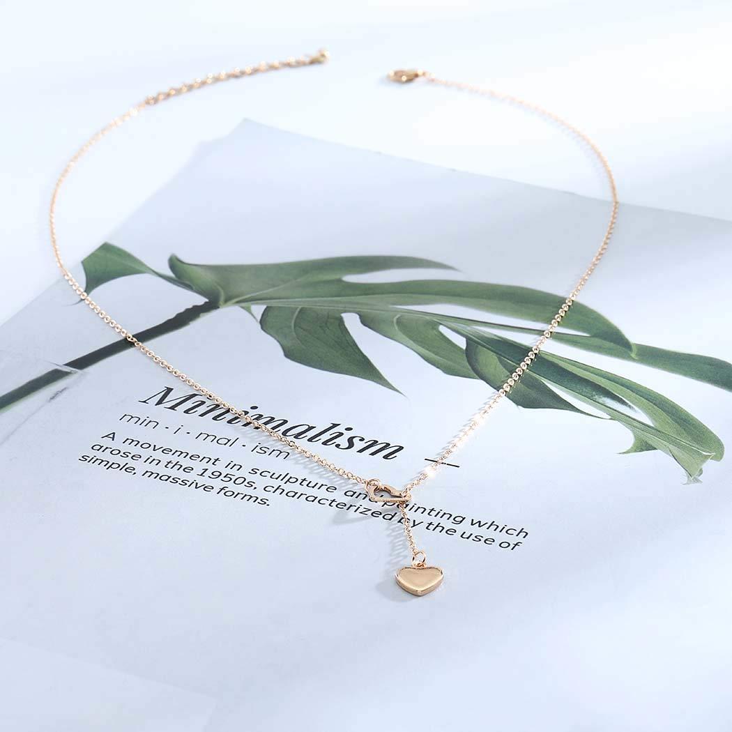 Edary Edary Boho Heart Pendant Necklace Gold Y-necklace Fashion Jewelry for Women (Gold)