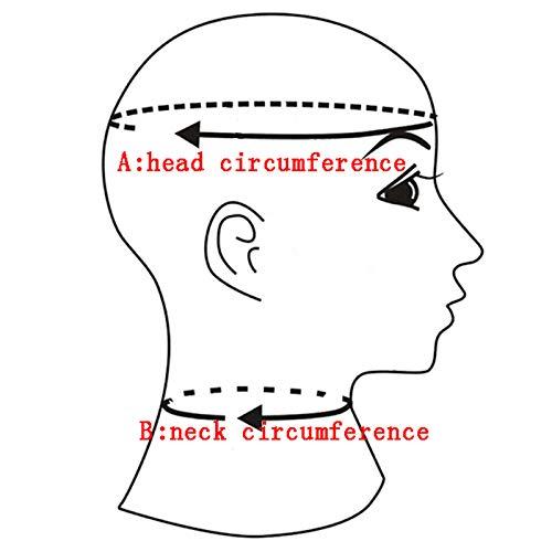 LatexFetish Black Latex Hood Mask with Blond Ponytail Wig and Removable Blindfold and Mouth Piece Back Zipper Open Eyes Mouth Nose (without wig(hollow hair tube), Customize Size, with black JJ gag)