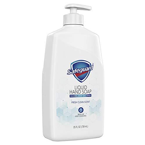 Safeguard Safeguard Liquid Hand Soap, Micellar Deep Cleansing, Fresh Clean Scent | Washes Away Bacteria - 25 Ounce Bottle (Pack of 1)
