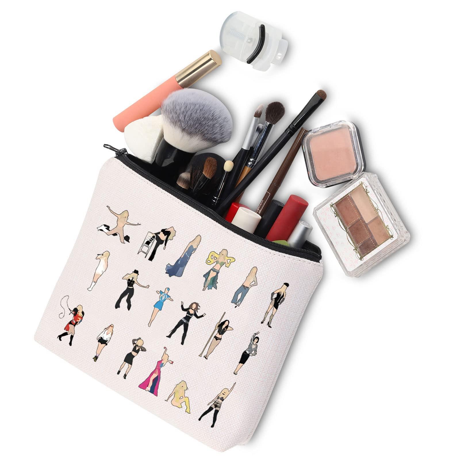 BWWKTOP BWWKTOP Singer Album Cosmetic Makeup Bag Music Lover Gifts Singer Tour Makeup Zipper Pouch Bag Singer Lyrics Merchandise (Singer B S)