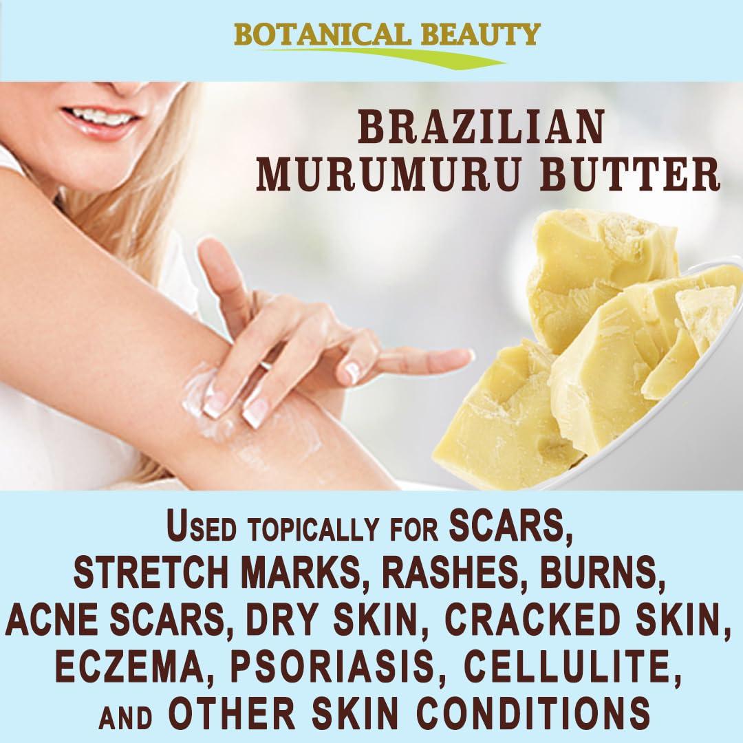 Botanical Beauty Botanical Beauty MURUMURU BUTTER Astrocaryum murumuru 100% Pure Natural, Unrefined, RAW, Virgin. Natural Skin Moisturizer Vegan for Face, Skin, Body, Hair, Lips, Nails, Lotions, Cream 8.46 oz 240 gr