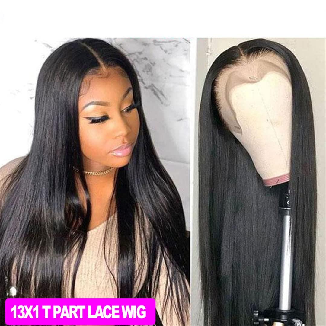 FInspiational Peruvian T Part Lace Wig Human Hair Wigs 13X4 Straight Lace Front Wigs 360 Lace Frontal Wig Pre Plucked 4X4 Closure Smooth Wig 4x4 Closure Wig 8 inch