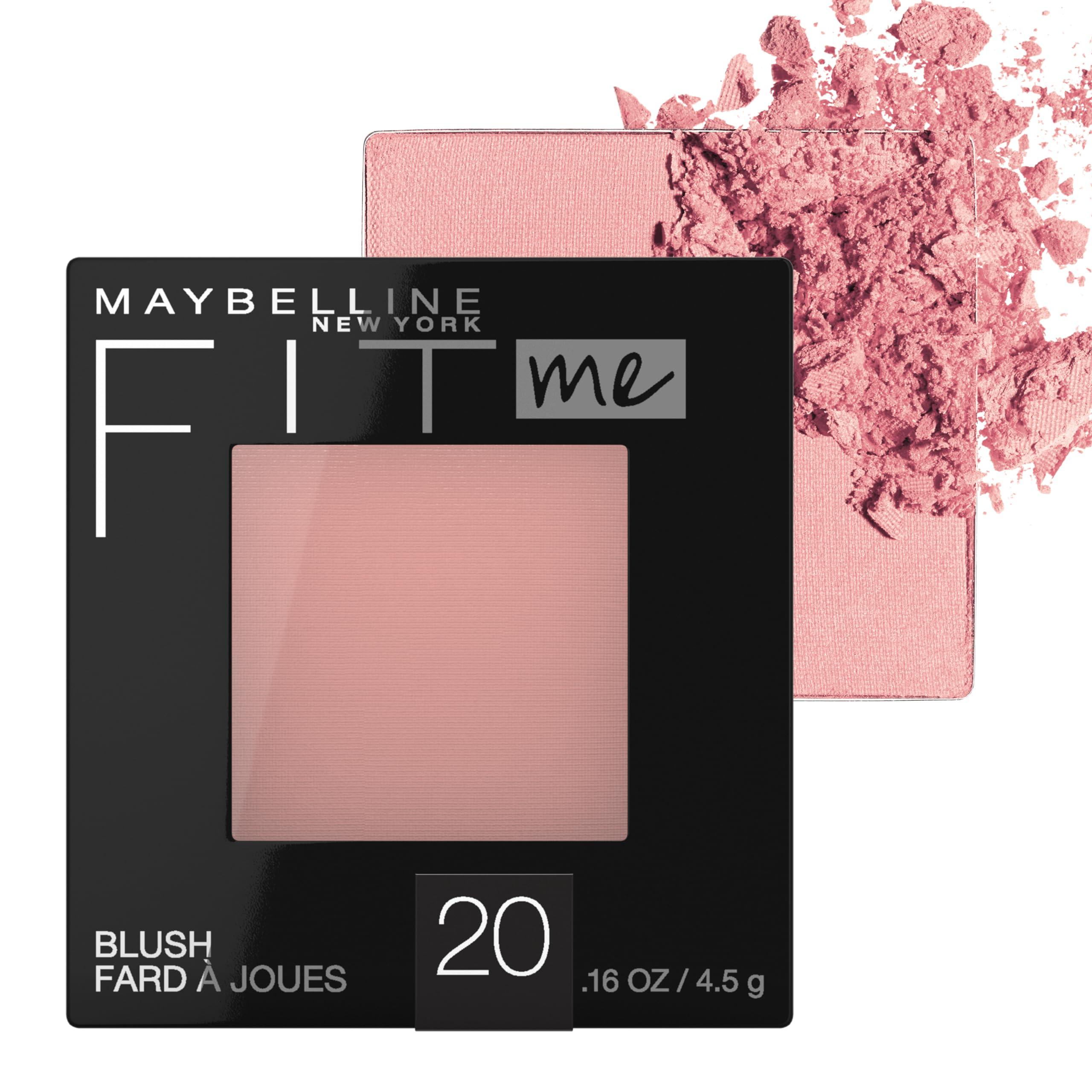 MAYBELLINE Maybelline Fit Me Matte + Poreless Pressed Face Powder Makeup & Setting Powder, Classic Ivory, 1 Count & Fit Me Powder Blush, Lightweight, Smooth, Blendable