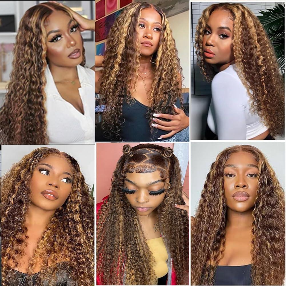 Kiss darling LASHES Jerry Curly Tape In Human Hair Extensions 10inch 100g/40pcs, Chocolate Brown Highlighted to Caramel Blonde Color Curly Hair Seamless, Reusable Tape Hair Extension