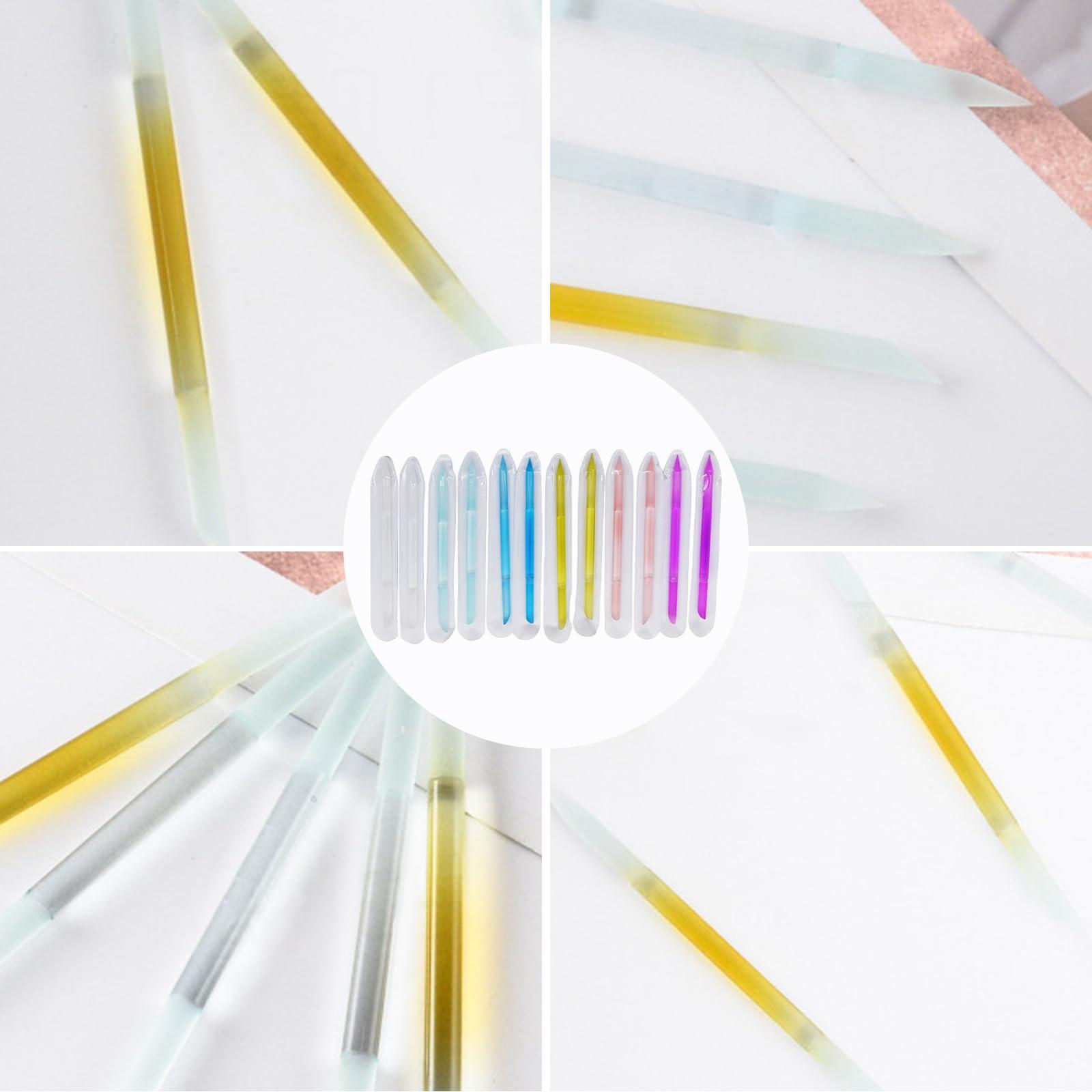 Btgghytr 12Pcs Glass Cuticle Pusher And Remover Tool Professional Filing Cuticle Remover Pedicure For Nails And Cuticles Care