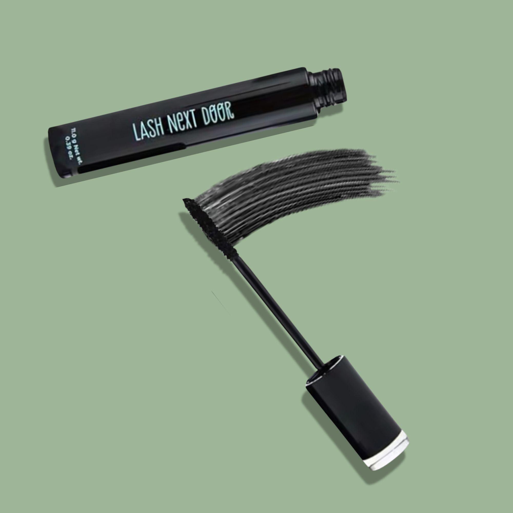 LASH NEXT DOOR Lash Next Door Water Resistant Mascara Black Volume and Length - No Clump Volumizing Mascara for Thickening and Lengthening - Smudge Proof Lashes by Brooklyn and Bailey (1 Pack)