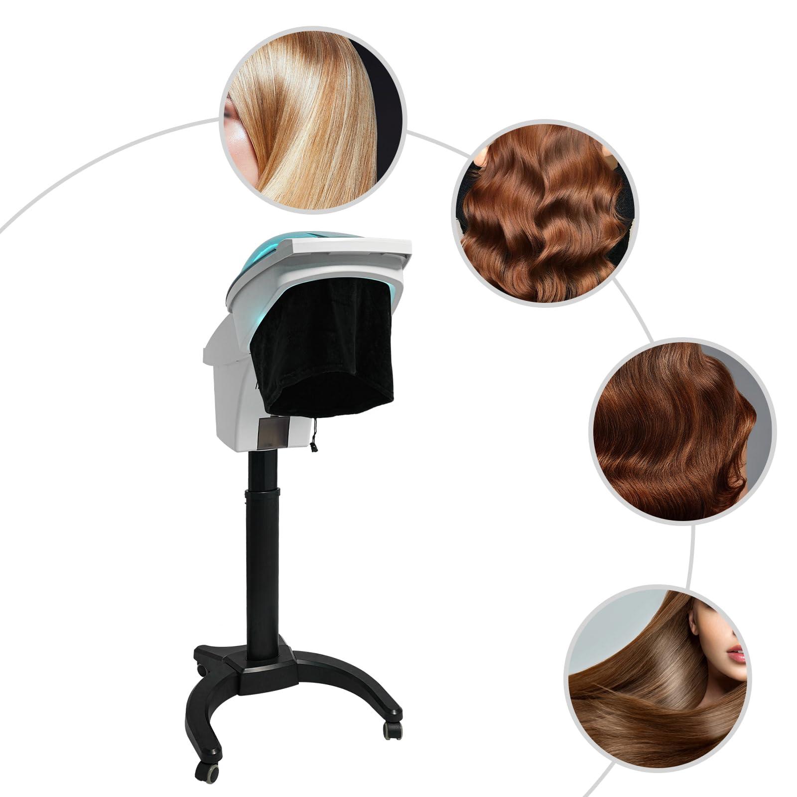 TBVECHI Ultrasonic Hair Steamer with Micro Mist and 3 Modes - Ozone SPA Styling and Treatment for Salon, Rolling Floor Stand Base (US Stock)